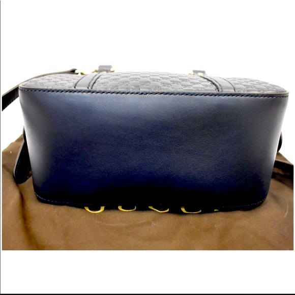 🆕💯% Auth Gucci Navy Blue Satchel Microguccissima Bag - Picture 15 of 15